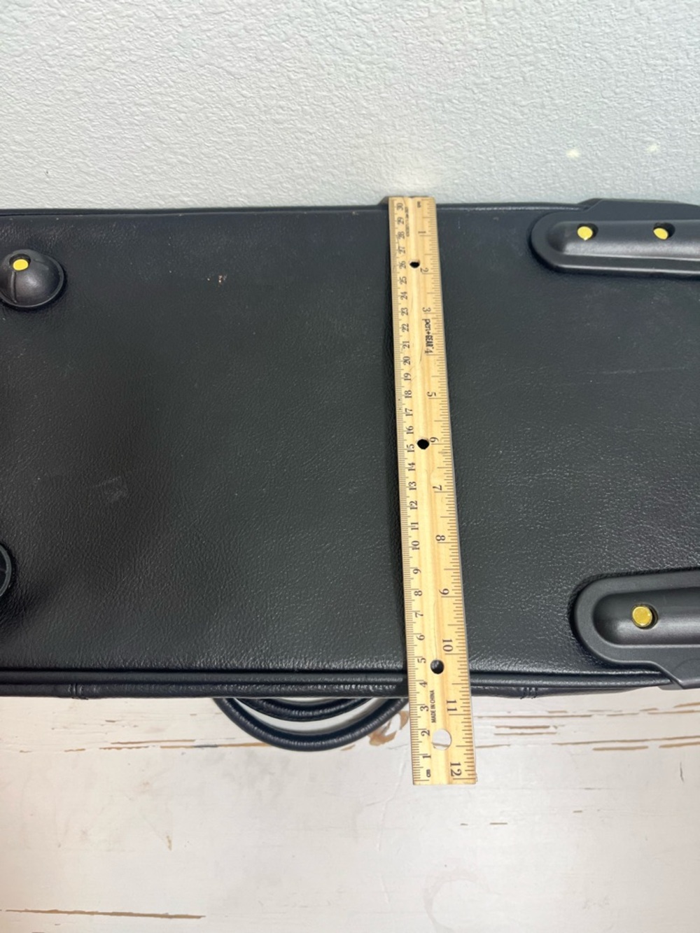Joy & Iman Black Leather Rolling Weekender Travel Bag XL NWoT gold hardware - Picture 13 of 16